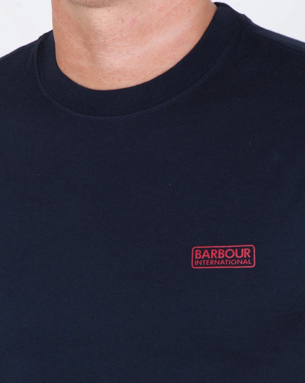 Barbour International Small Logo T-shirt Navy /red - Image 3