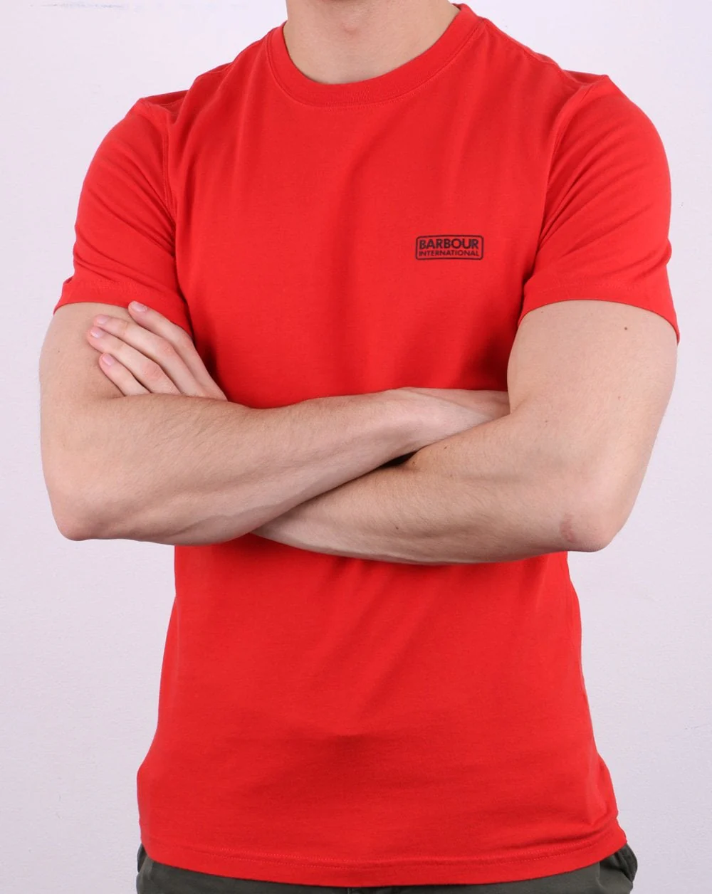 Barbour International Small Logo T-Shirt Red - Image 3
