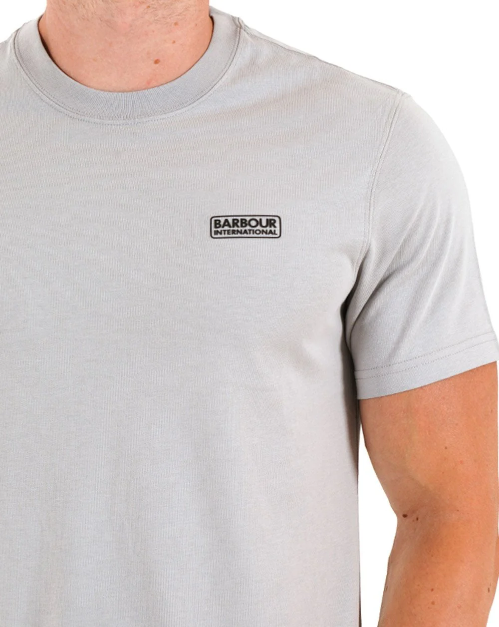 Barbour International Small Logo T-shirt Ultimate Grey - Image 2