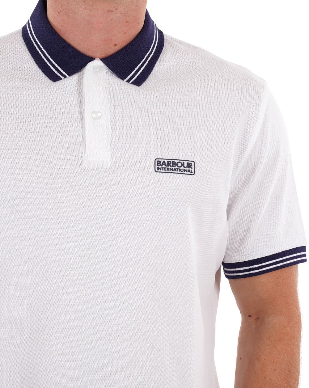 Barbour International Tracker Polo Shirt Bright White - Image 2