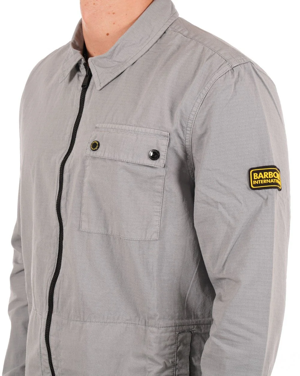Barbour International Volt Overshirt Grey - Image 2