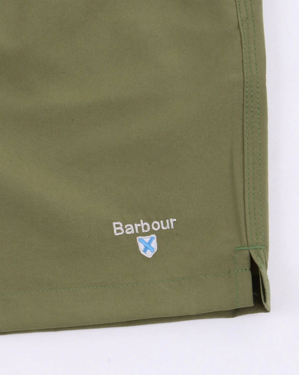 Barbour Logo 5 Swim Shorts Olive - Image 2