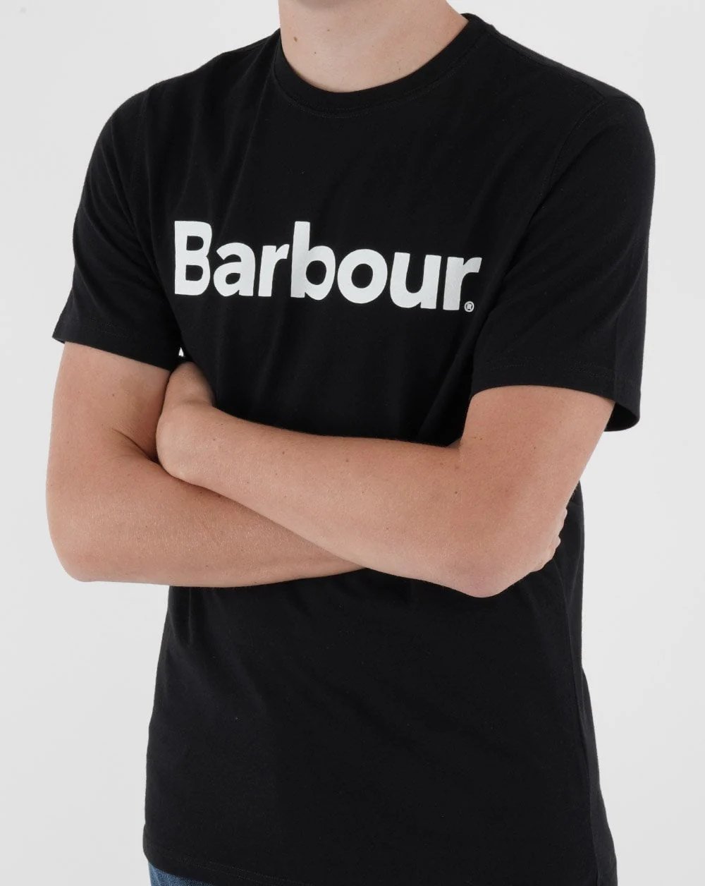 Barbour Logo T-shirt Black - Image 3