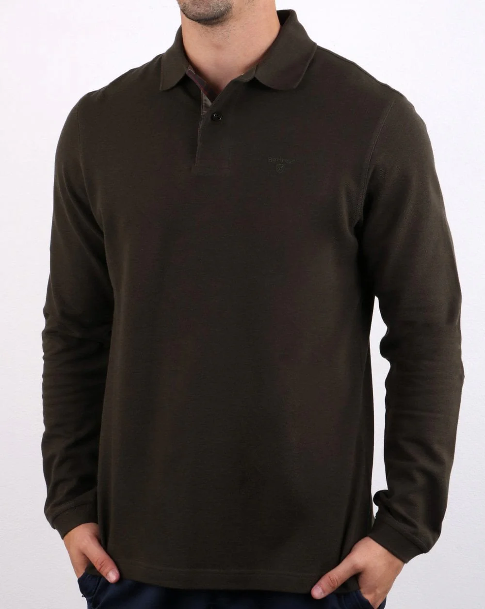 Barbour Long Sleeve Sport Polo Green
