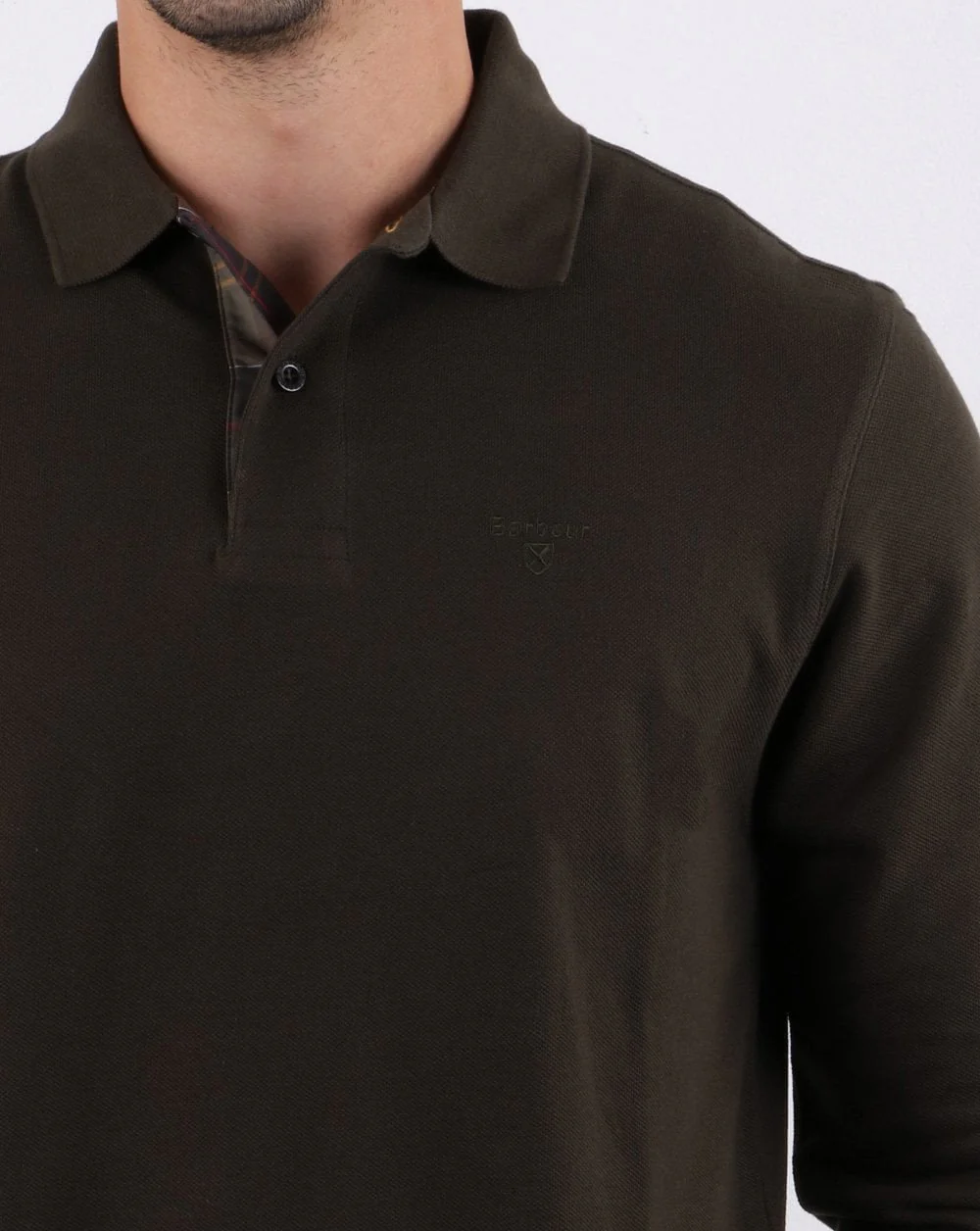 Barbour Long Sleeve Sport Polo Green - Image 2