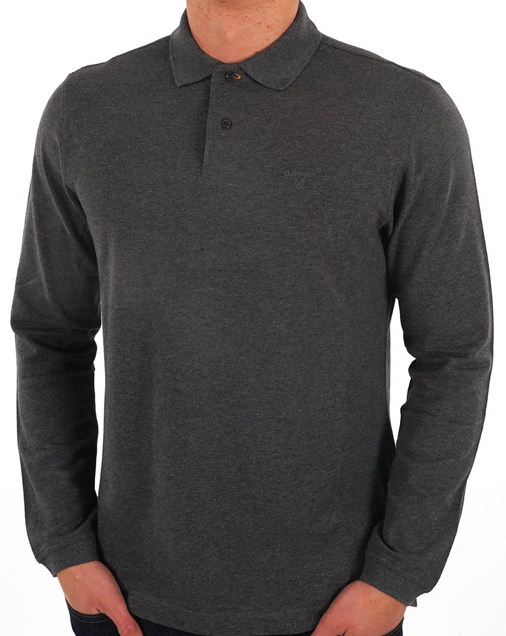 Barbour Long Sleeve Sport Polo Slate Marl - Image 3