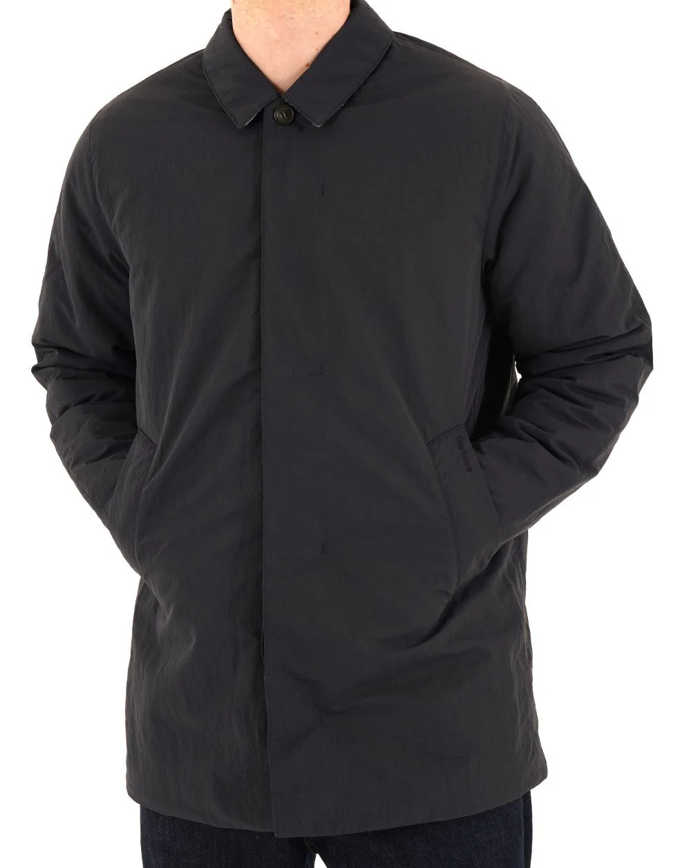 Barbour Lorden Quilted Showerproof Mac Dark Navy - Image 2