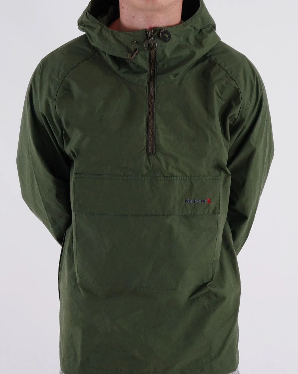 Barbour Lowland Smock Jacket Green - Image 3