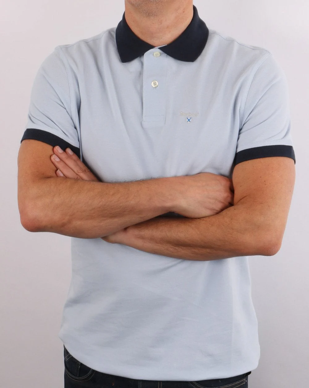 Barbour Lynton Polo Blue - Image 3