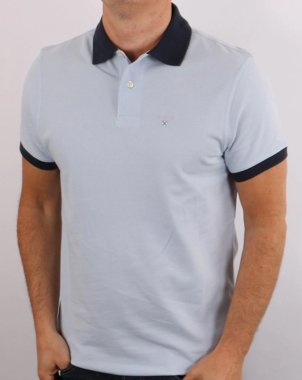 Barbour Lynton Polo Blue - Image 4