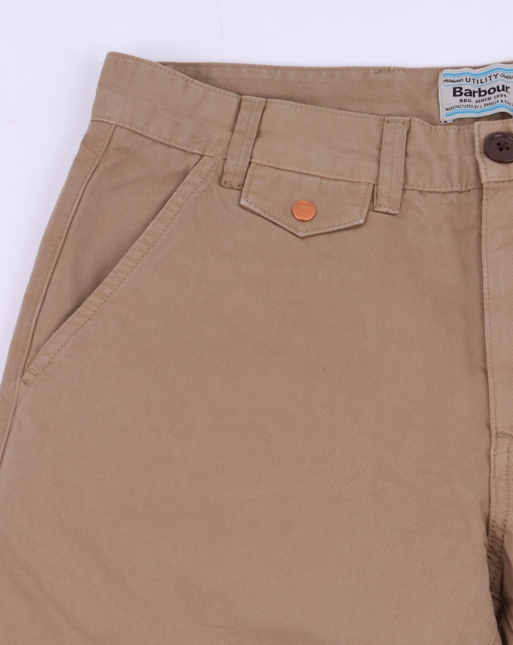 Barbour Neuston Twill Shorts Stone - Image 2