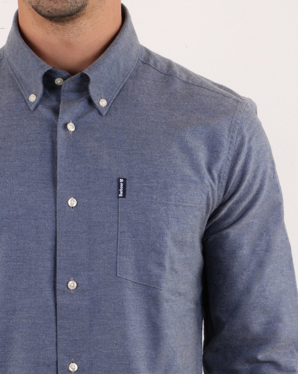 Barbour Oxford Shirt Dark Grey - Image 4