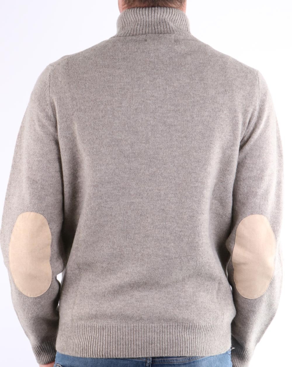 Barbour Patch Half Zip Jumper Dark Stone - Image 4