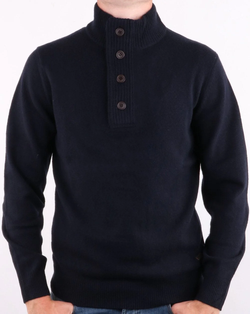 Barbour Patch Half Zip Jumper Navy - Image 4