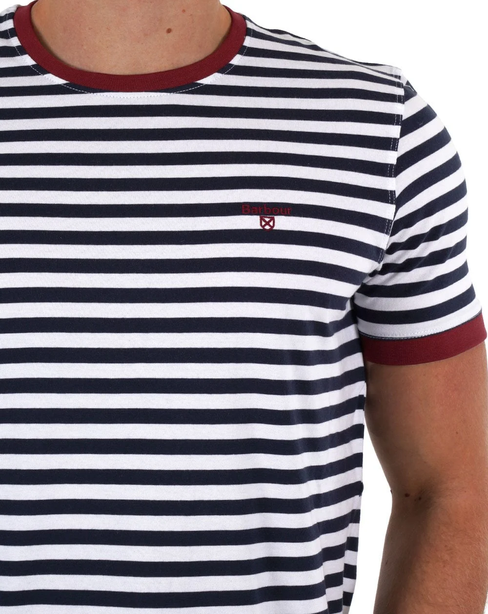 Barbour Quay Stripe T-shirt Navy - Image 2