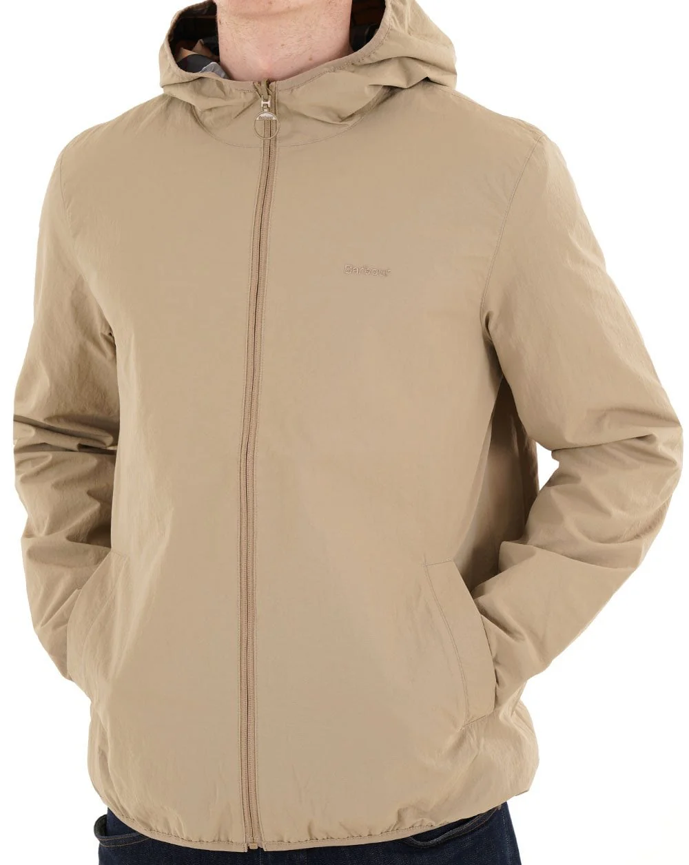 Barbour Reversible Kemble Showerproof Jacket Washed Stone - Image 4