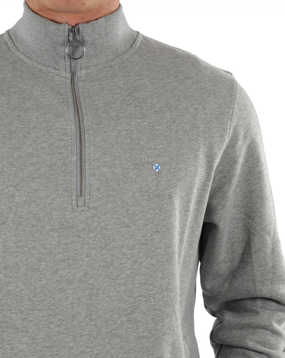 Barbour Rothley Half Zip Sweater Grey - Image 2