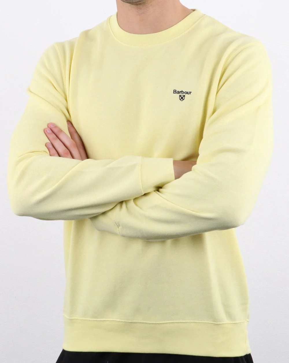 Barbour Seton Crew Sweat Yellow - Image 3