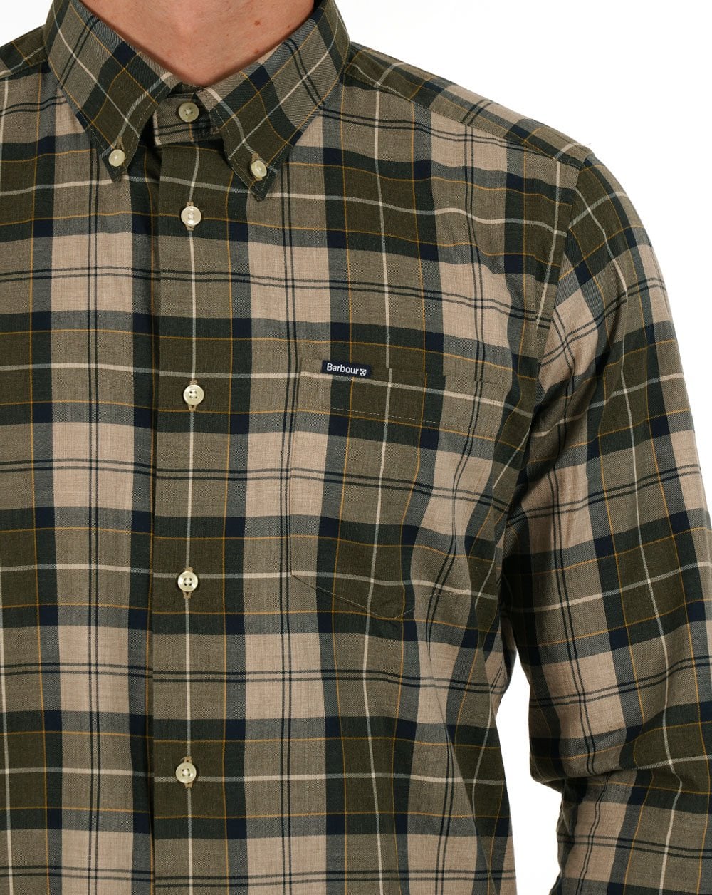 Barbour Wetherham Tailored Shirt Forest Green - Image 2