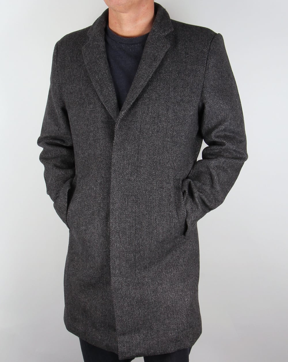 Bellfield Jak Wool Overcoat Grey - Image 3