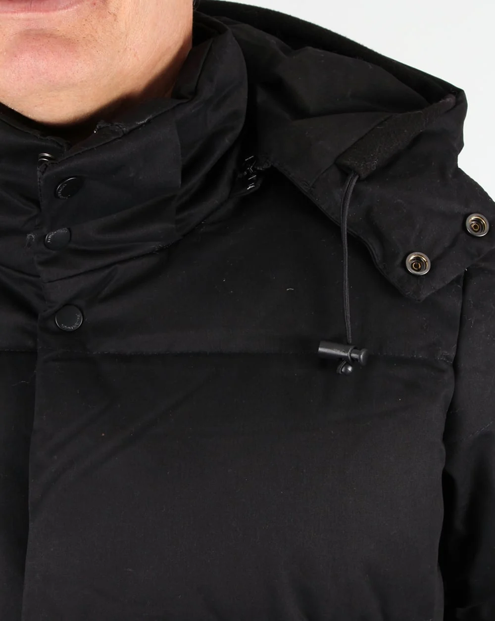 Bellfield Orsted Padded Hooded Jacket Black - Image 3