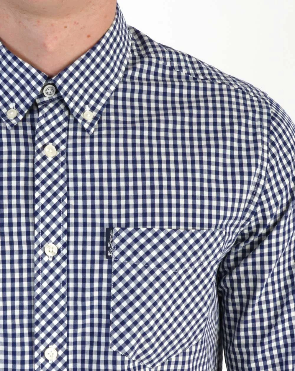 Ben Sherman Gingham Shirt in Blue - Image 3