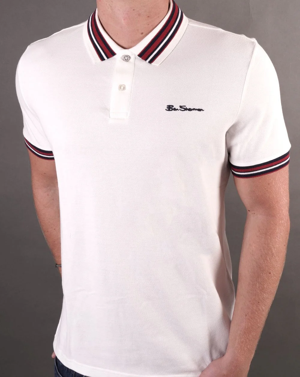 Ben Sherman House Collar Polo Snow White - Image 3