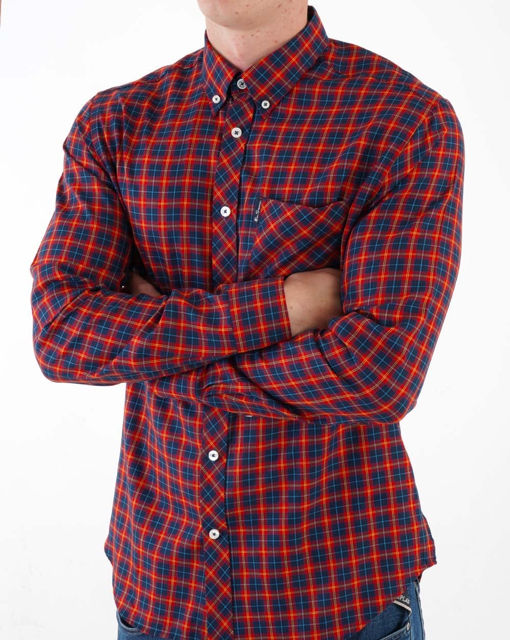 Ben Sherman House Tartan Shirt Red - Image 4