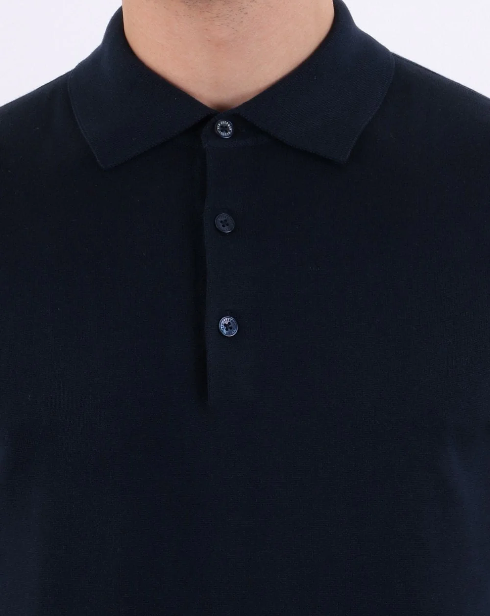 Ben Sherman Knitted Polo Navy - Image 4
