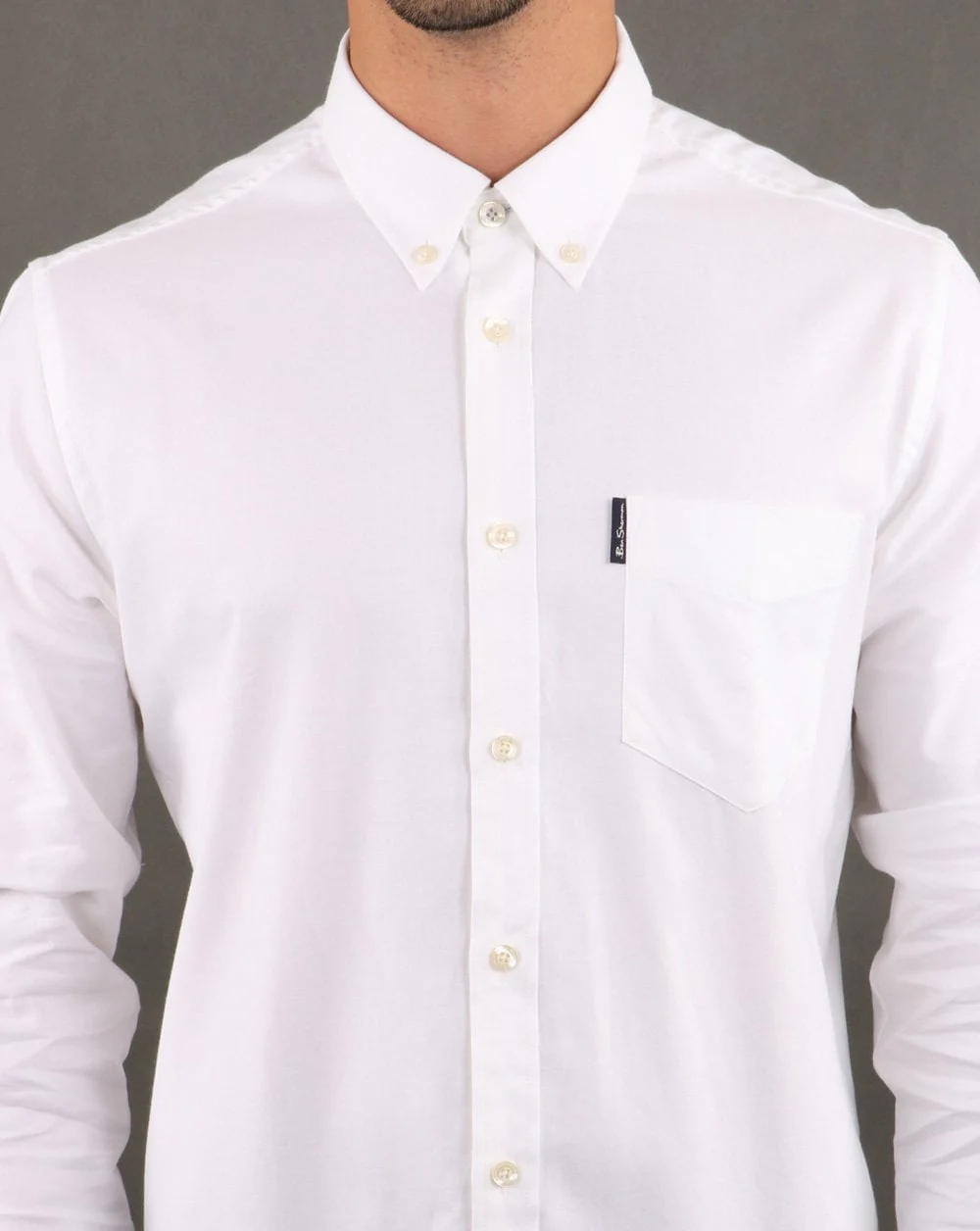 Ben Sherman Ls Oxford Shirt White - Image 4
