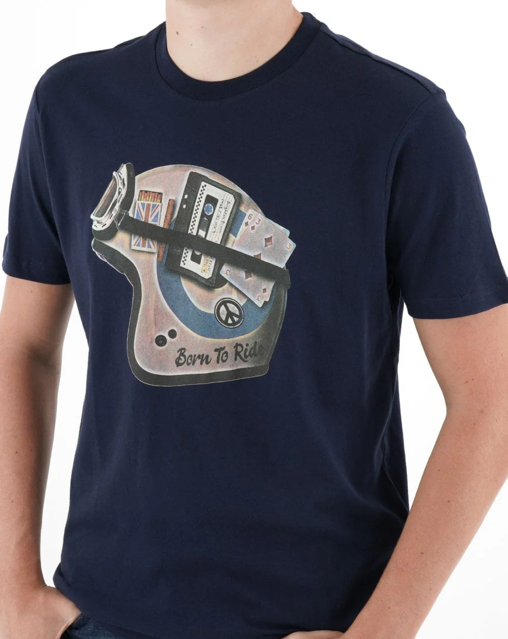 Ben Sherman Mod Helmet T-shirt Navy - Image 3