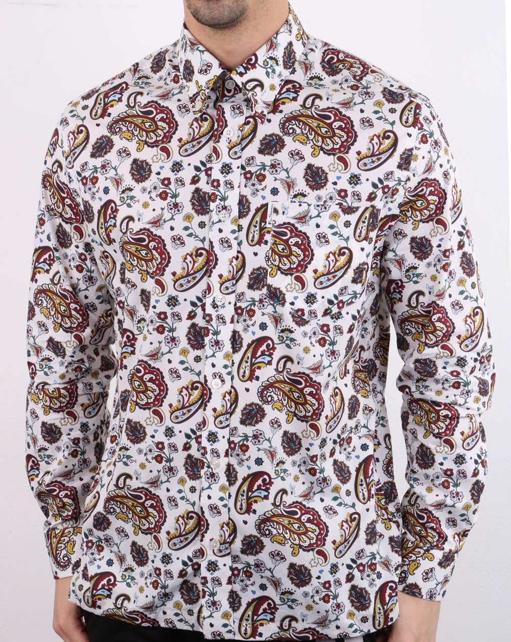 Ben Sherman Paisley Shirt Ecru