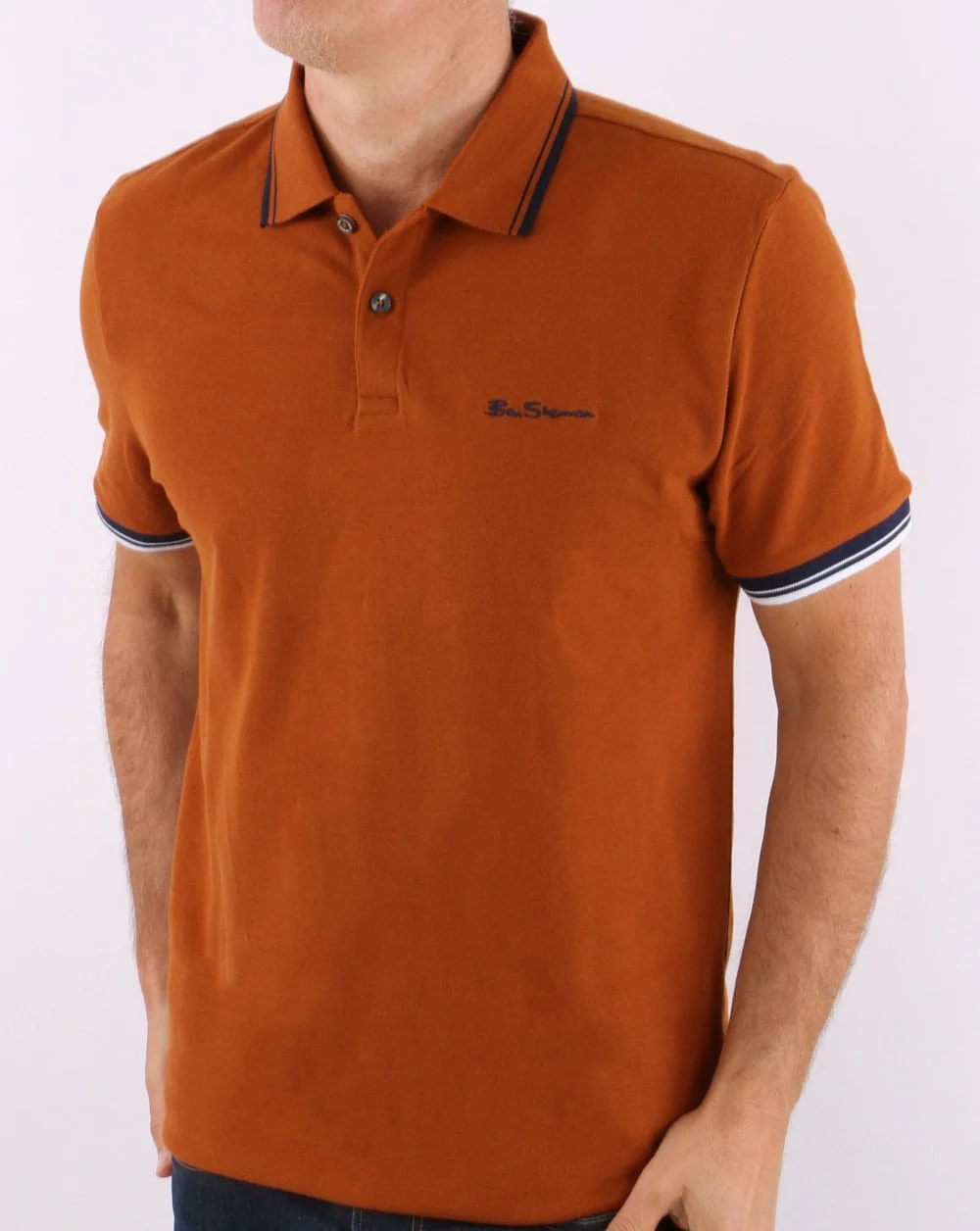 Ben Sherman Polo Shirt Caramel - Image 3