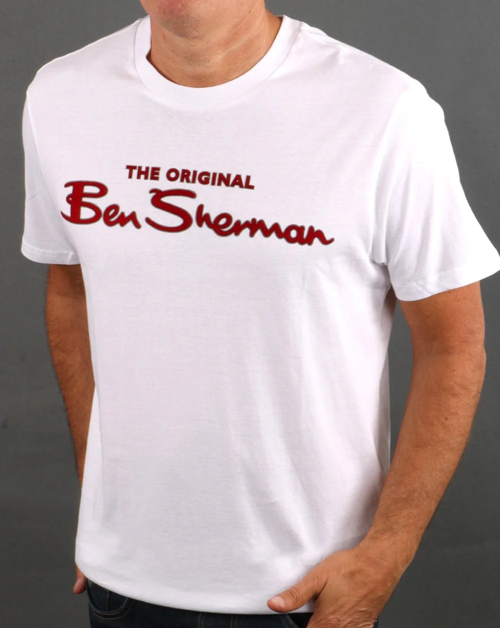 Ben Sherman Signature Flock T-shirt White - Image 3
