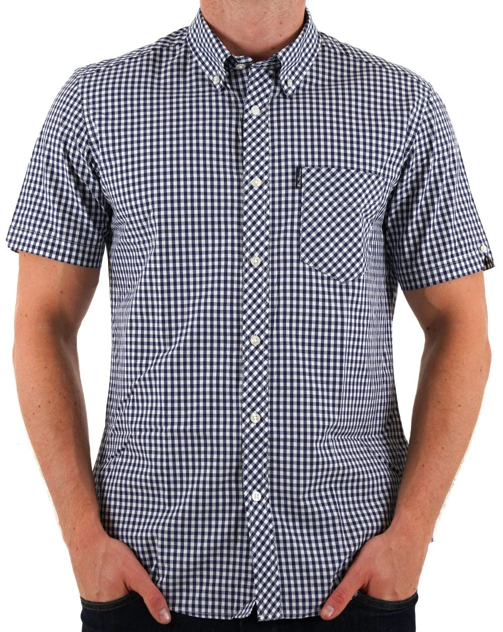 Ben Sherman Signature Gingham SS Shirt Dark Blue - Image 3
