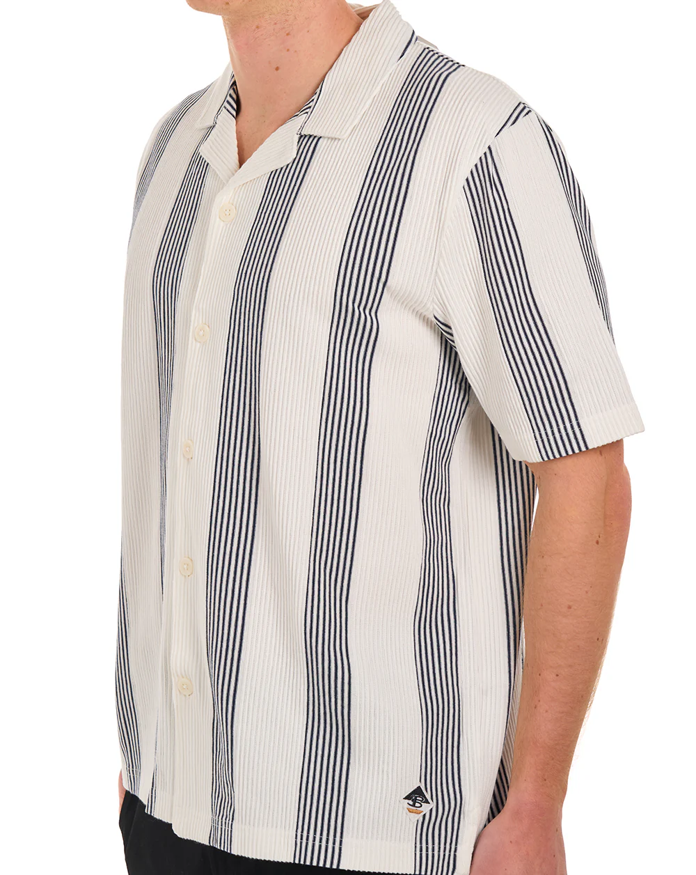 Ben Sherman TEXTURED CANDY STRIPE SHIRT Snow White - Image 2