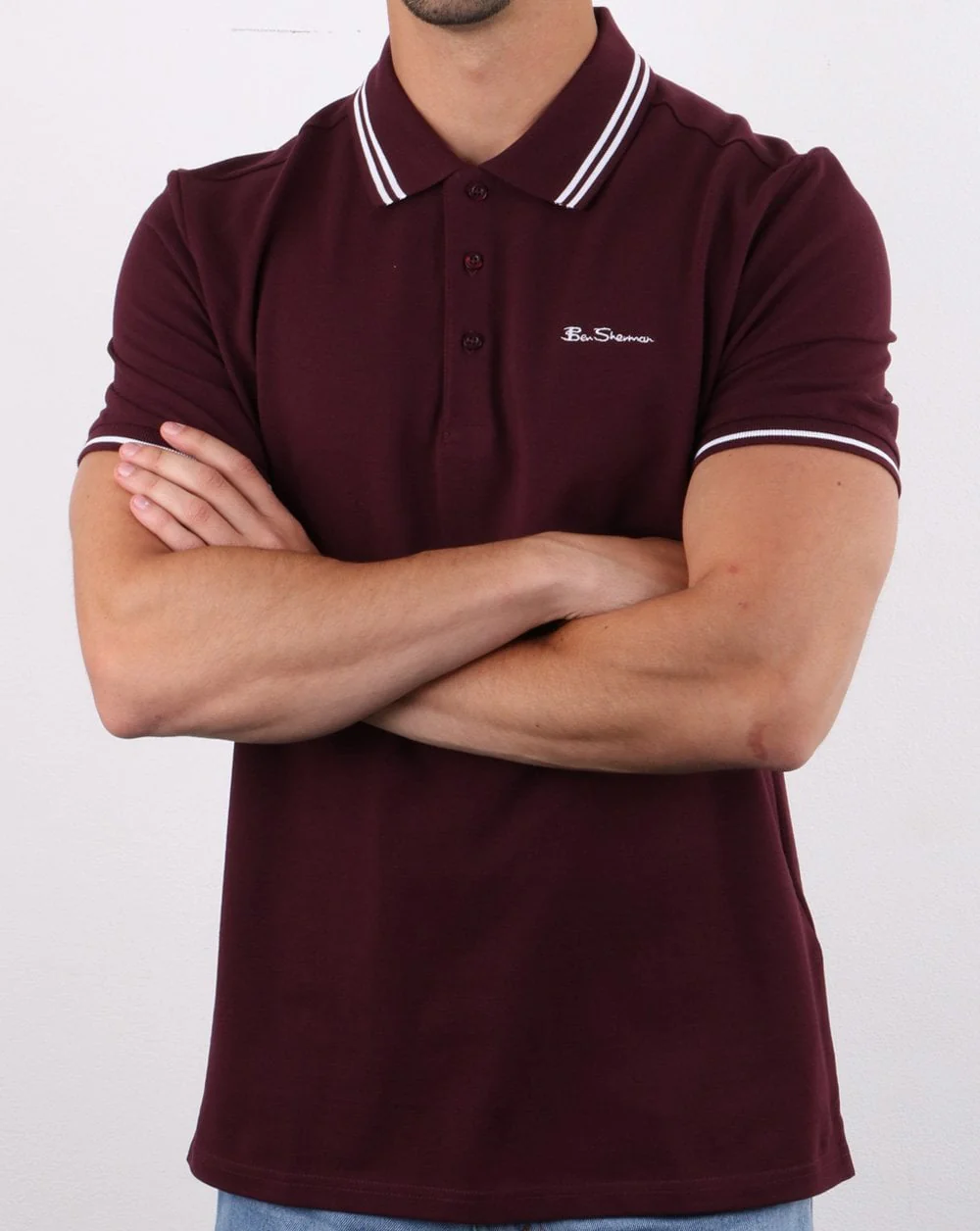 Ben Sherman Tipped Polo Wine - Image 3