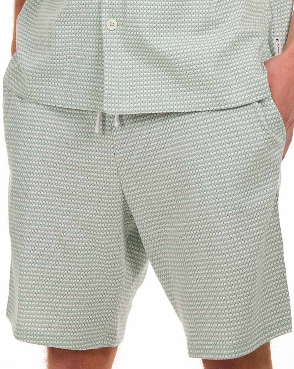 Ben Sherman Tri Colour Textured Short Mint - Image 3