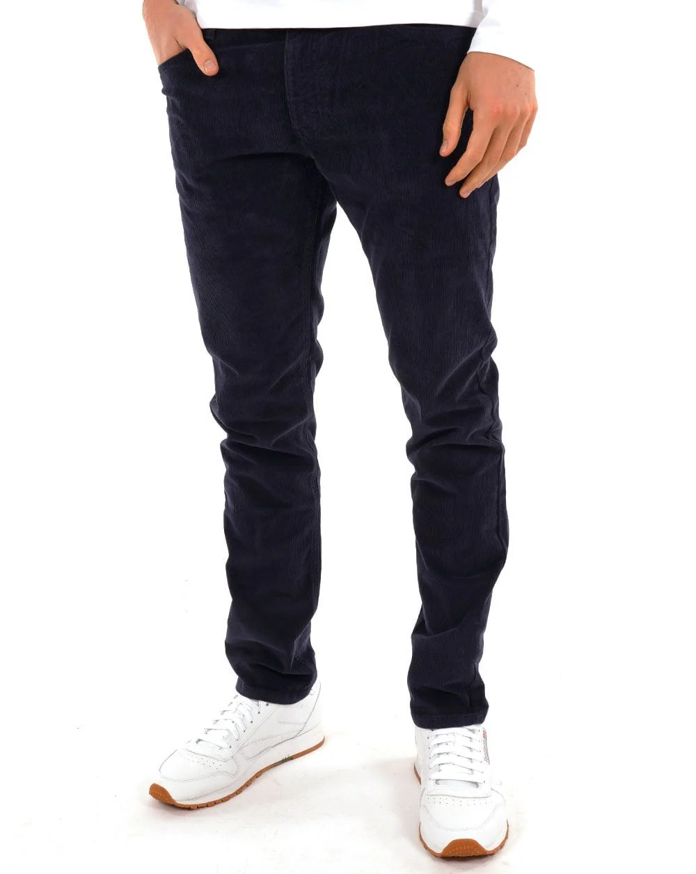 Benetton 5 Pocket Cords Navy - Image 2