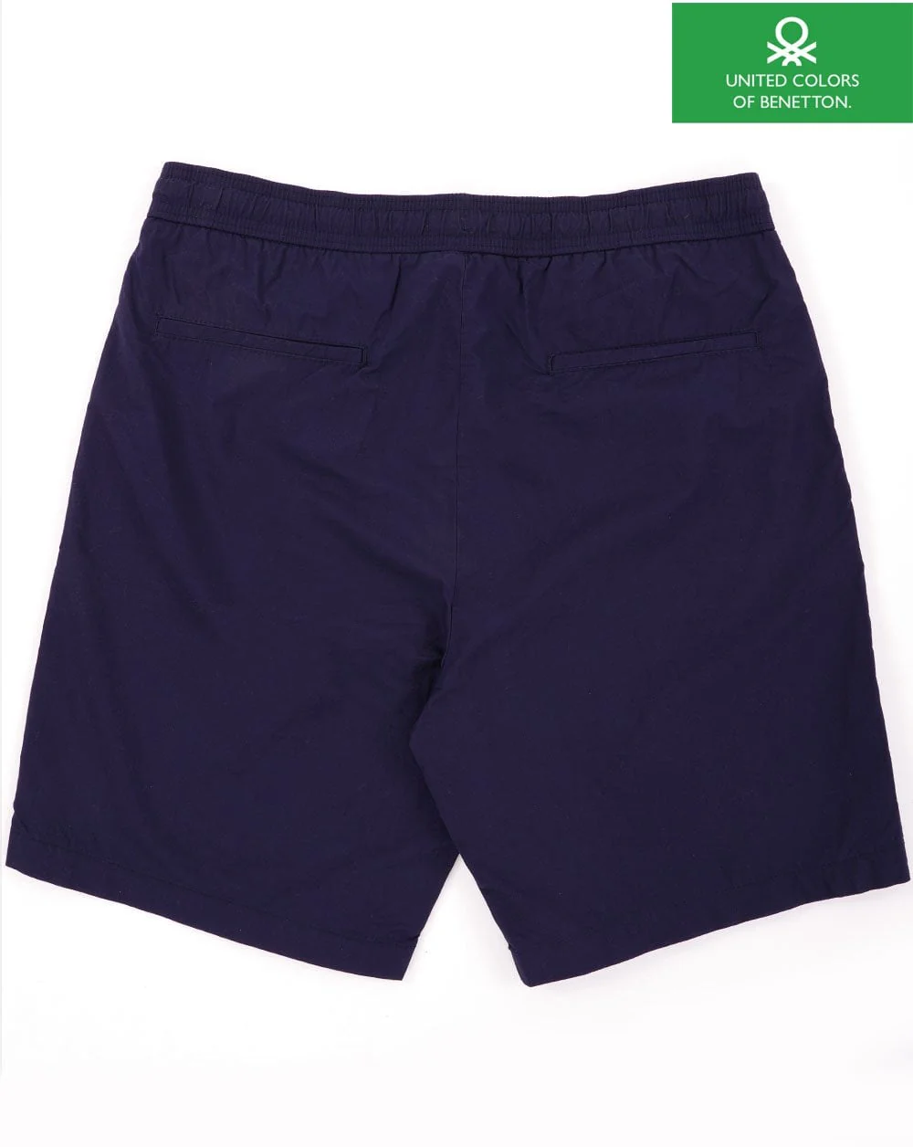 Benetton Cotton Canvas Drawstring Shorts Navy - Image 2