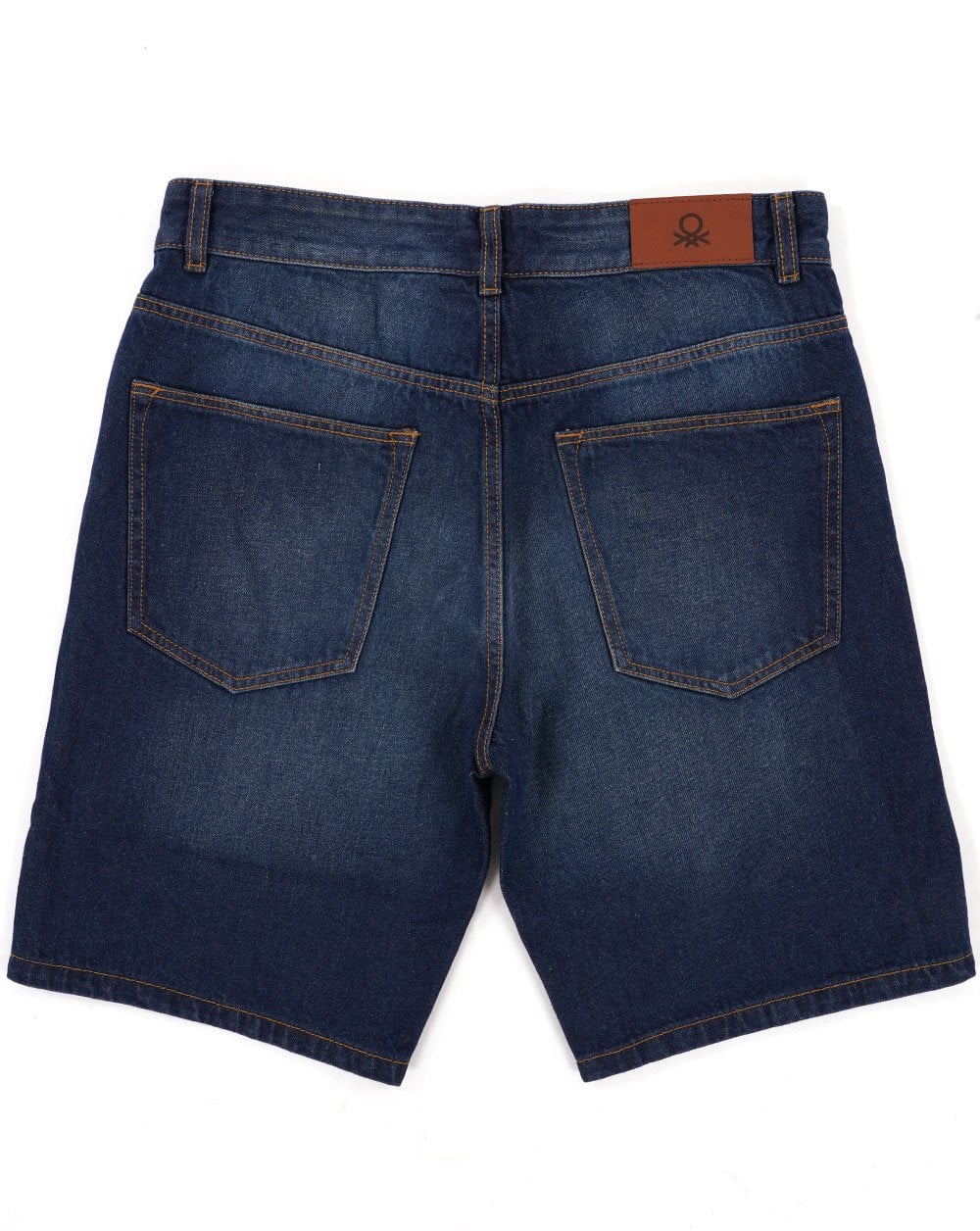 Benetton Denim Bermuda Shorts Dark Denim Blue - Image 2
