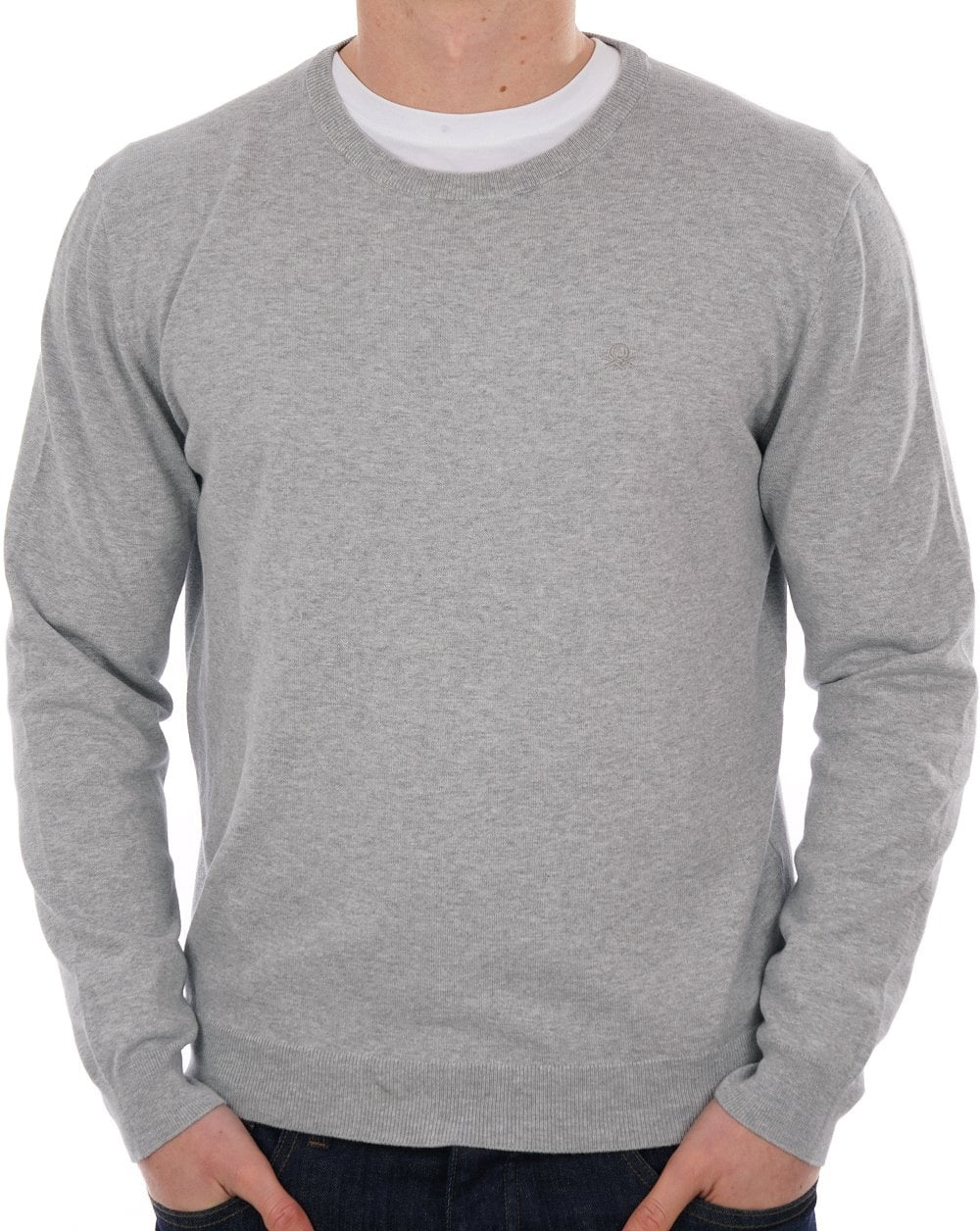 Benetton Knit Jumper Grey - Image 2