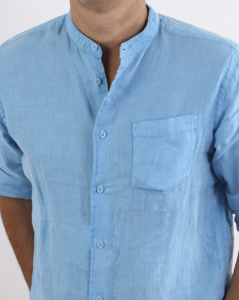 Benetton Long Sleeve Shirt Blue - Image 3