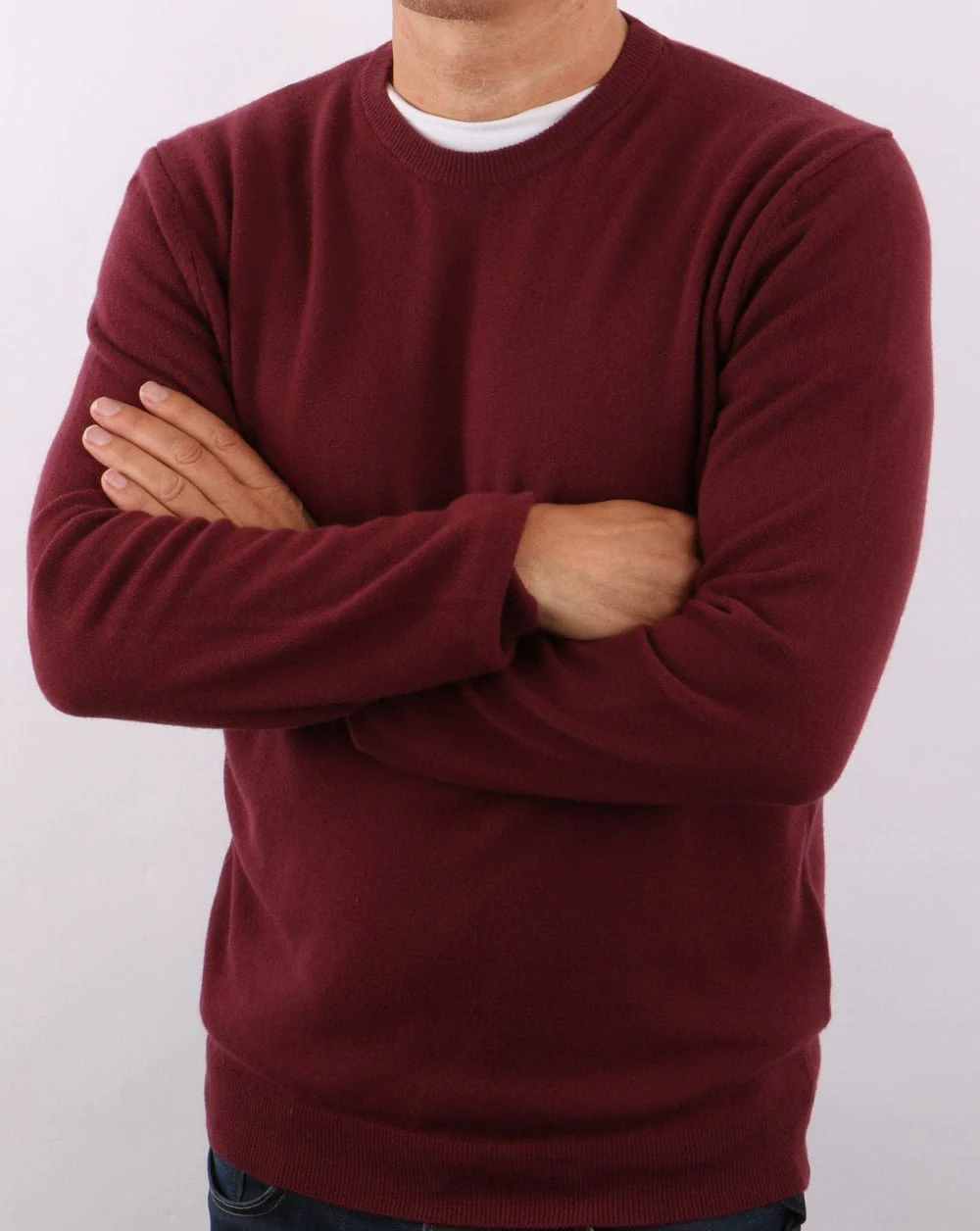 Benetton Merino Wool Jumper Burgundy - Image 2