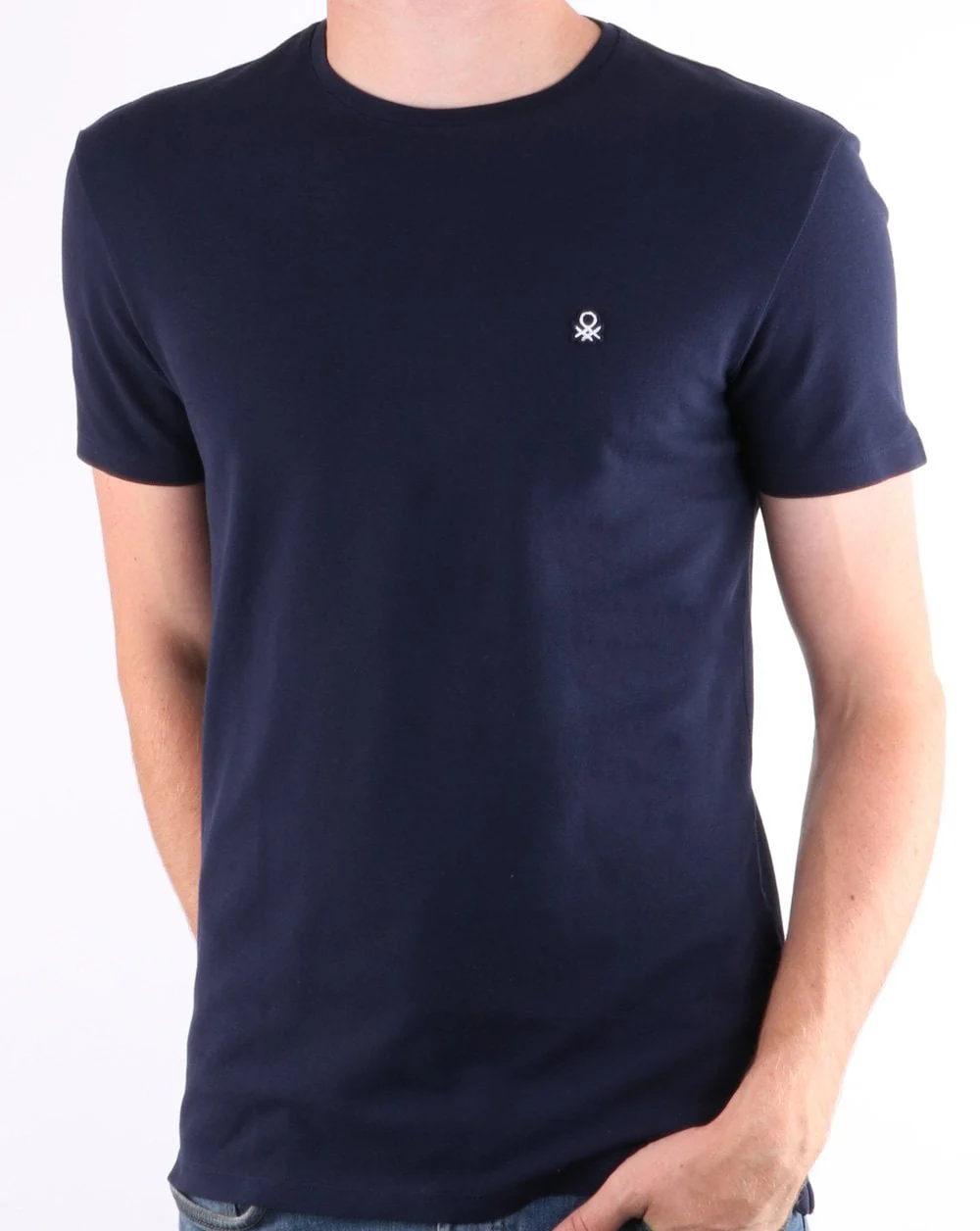 Benetton Patch Logo T-shirt Navy - Image 2