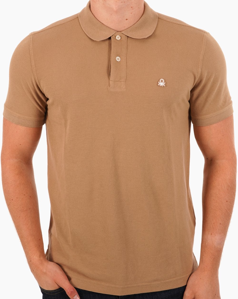 Benetton Polo Shirt DK Sand - Image 3
