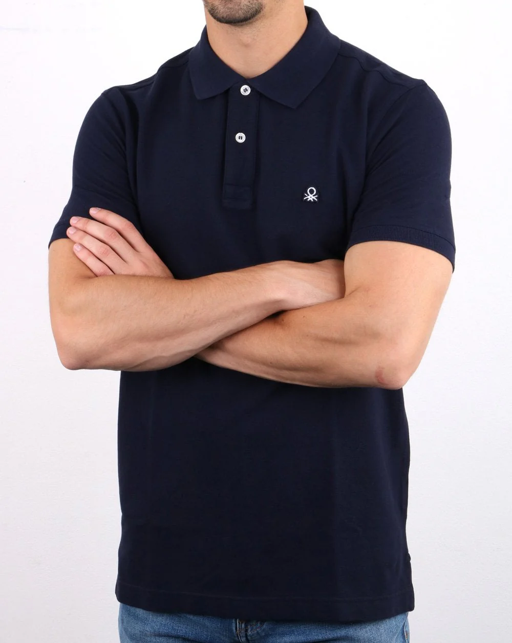 Benetton Polo Shirt Navy - Image 2