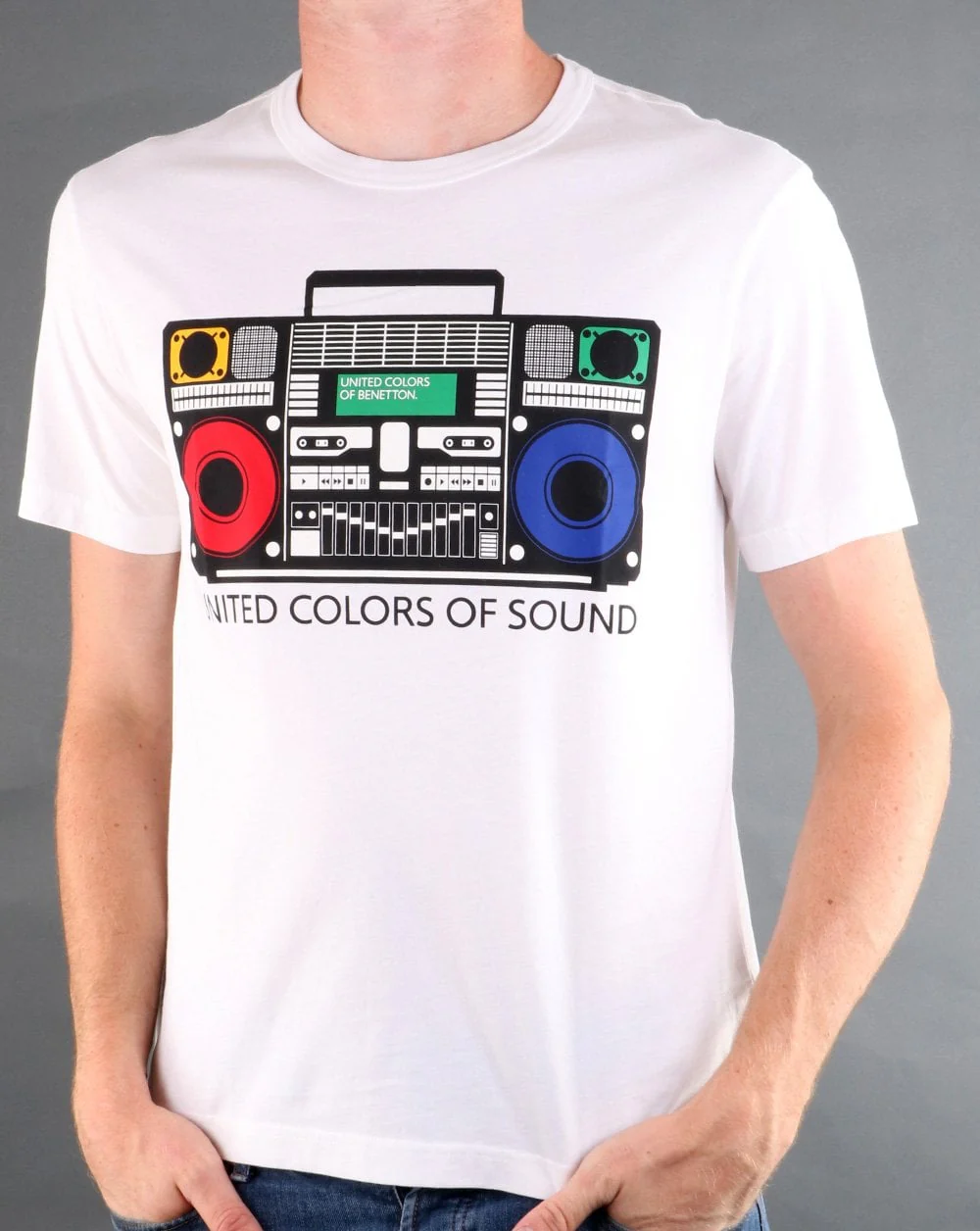 Benetton Printed T-shirt White - Image 2