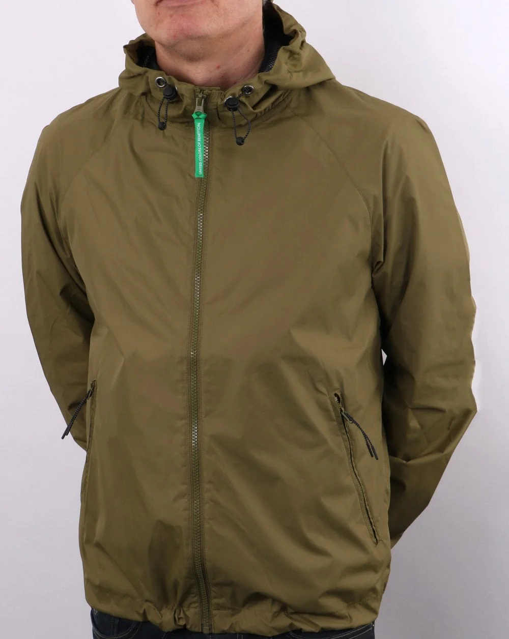 Benetton Rain Defender Jacket Khaki Green - Image 2
