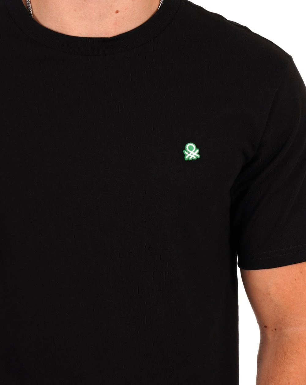 Benetton Small Logo T-shirt Black - Image 2